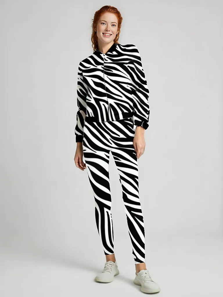 StyleSplash Animal Zebra Print Athleisure