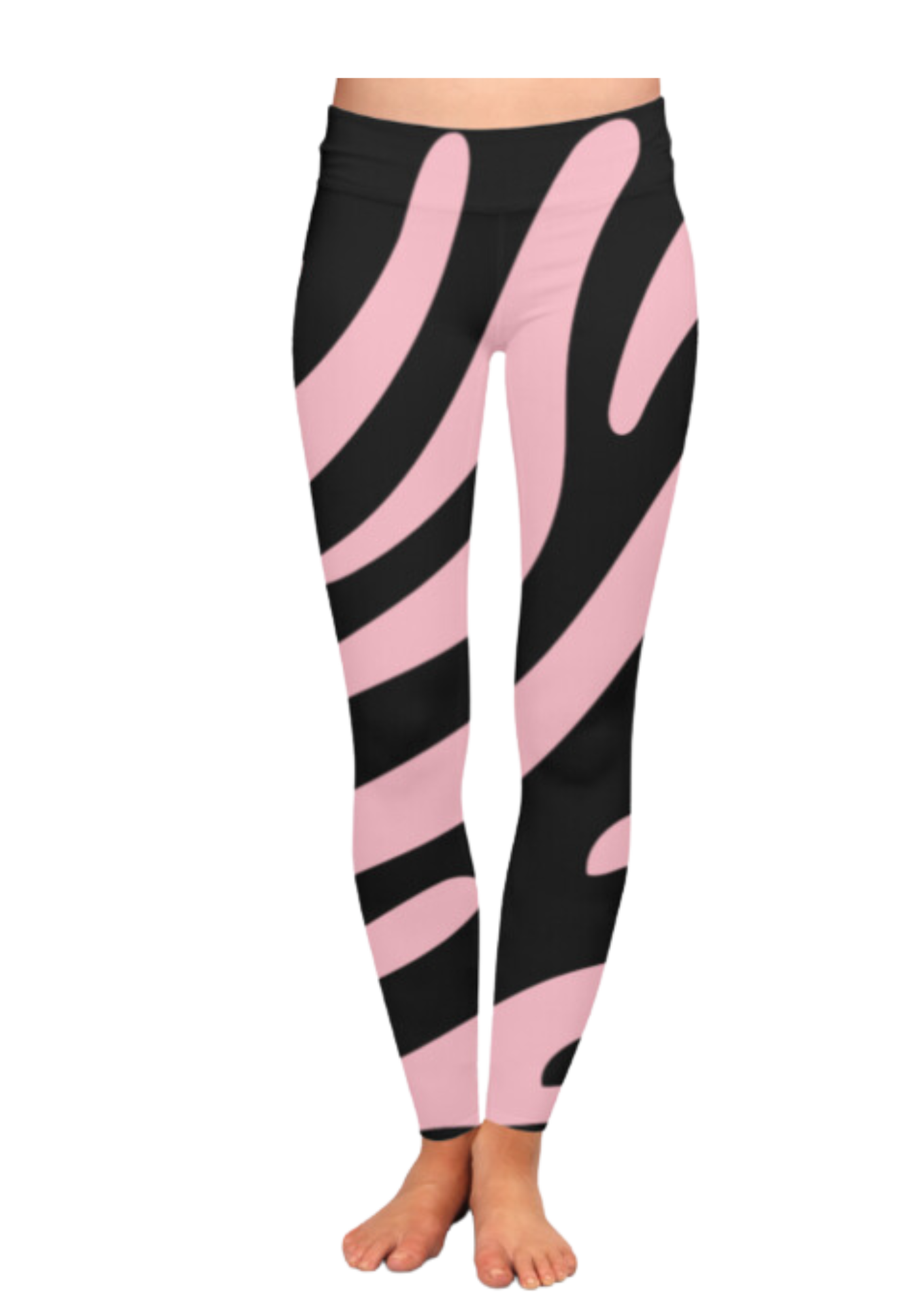 Smart Zebra Print High Waist Body Shaping Pink Leggings