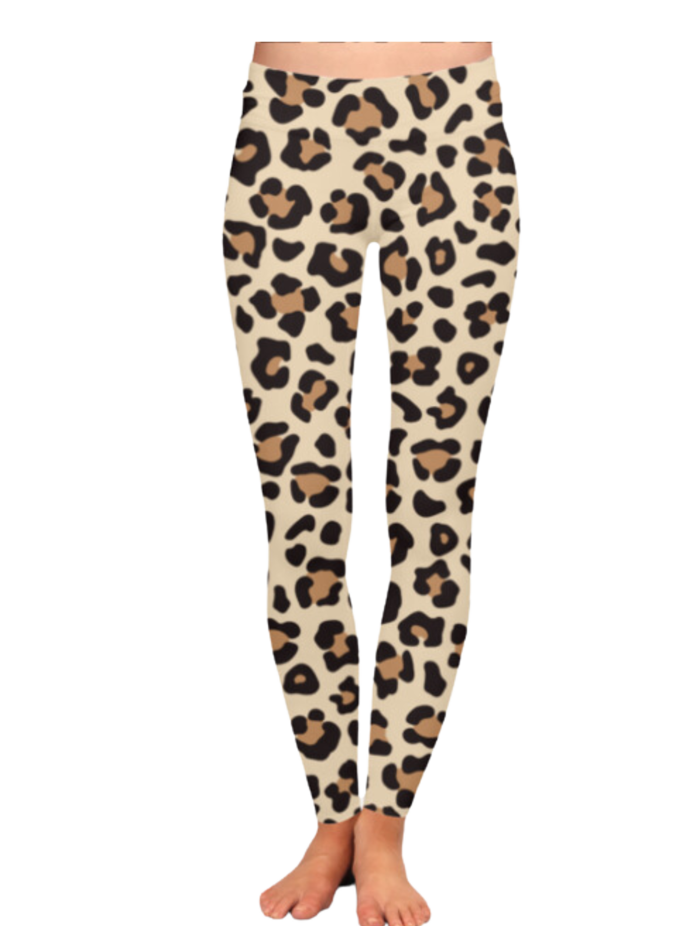 Chic Leopard Print High Waist Body Shaping Brown Leggings