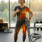 Sporty Stripes Print | Activewear Coord Set Tshirt With Tummy Tuck Leggings | Multi Sport | Odour Free