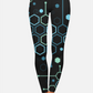 Stylish Hexagon Print Bomber Jacket With Leggings Black Co Ord Set