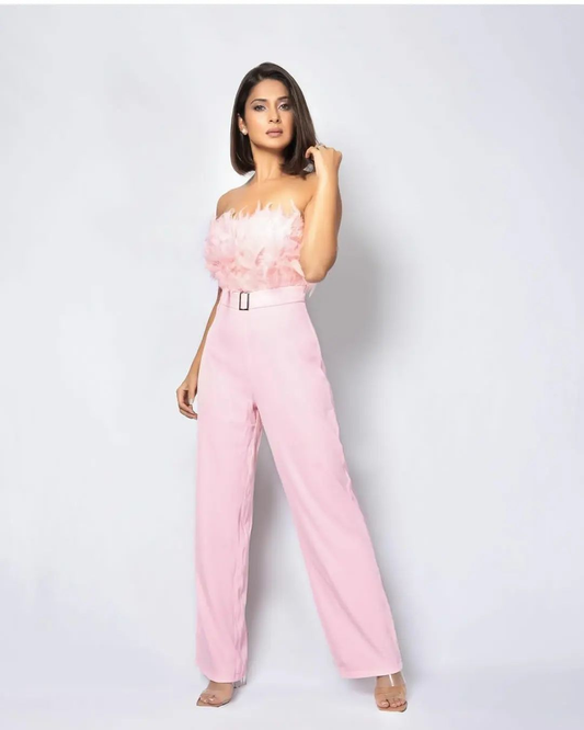 Ultramod Feather Tube Jumpsuit - Ships in 24 Hrs