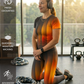 Sporty Stripes Print | Activewear Coord Set Tshirt With Tummy Tuck Leggings | Multi Sport | Odour Free