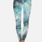 Fashionable Marble Print Bomber Jacket With Leggings Sea Blue Co Ord Set