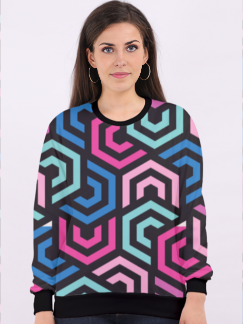 Stylesplash Geometric print sweatshirt