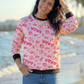 Adorable Pink XOXO Print Sweatshirt
