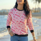 Adorable Pink XOXO Print Sweatshirt