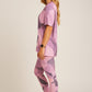 Fashionable Pink Camouflague Print Premium Oversized Tee With Tummy Tuck Body Shaping Leggings Co-ord Set (Copy)