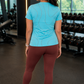 Smart Waves Print | Activewear Coord Set Tshirt With Tummy Tuck Leggings | Multi Sport | Odour Free