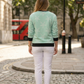 Aesthetic Stars Print Green Sweatshirt