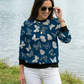Austria Vibe Cute Butterfly Print Blue Sweatshirt