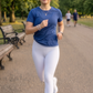 Musthave Solid Set | Activewear Coord Set Tshirt With Tummy Tuck White Leggings | Multi Sport | Odour Free