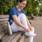 Musthave Solid Set | Activewear Coord Set Tshirt With Tummy Tuck White Leggings | Multi Sport | Odour Free