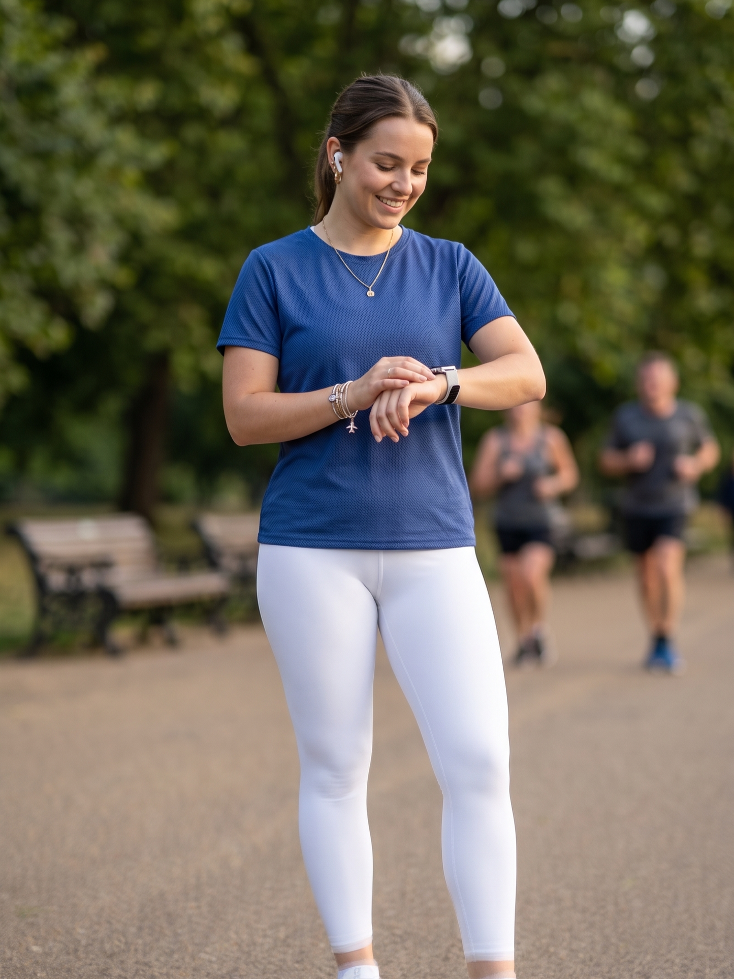 Musthave Solid Set | Activewear Coord Set Tshirt With Tummy Tuck White Leggings | Multi Sport | Odour Free
