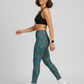Alluring Geometric Print Premium Oversized Tee With Tummy Tuck Body Shaping Leggings Co-ord Set