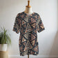 Attractive Egyptian Brown Print Premium Oversized Tee With Tummy Tuck Body Shaping Leggings Co-ord Set