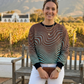 Cute Wave Print Brown Sweatshirt