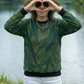 Cambridge Vibe Sweet Leaf Print Green Sweatshirt