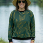 Cambridge Vibe Sweet Leaf Print Green Sweatshirt