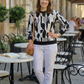 Smart Abstract Print Black Sweatshirt