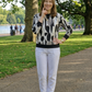 Smart Abstract Print Black Sweatshirt