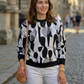 Smart Abstract Print Black Sweatshirt