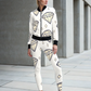 Dazzling Diamond Print Beige Bomber Jacket