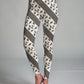 Classy Diagonal Print Premium Oversized Tee With Tummy Tuck Body Shaping Leggings Co-ord Set