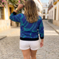Classy Radiant Print Blue Sweatshirt