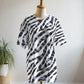 Classy South African Zebra Print Premium Oversized Tee With Tummy Tuck Body Shaping Leggings Co-ord Set