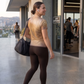 Beautiful Brown Abstract Print | Activewear Coord Set Tshirt With Tummy Tuck Leggings | Multi Sport | Odour Free