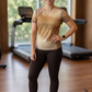 Beautiful Brown Abstract Print | Activewear Coord Set Tshirt With Tummy Tuck Leggings | Multi Sport | Odour Free