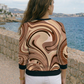 Musthave Fluid Print Coffee Sweatshirt