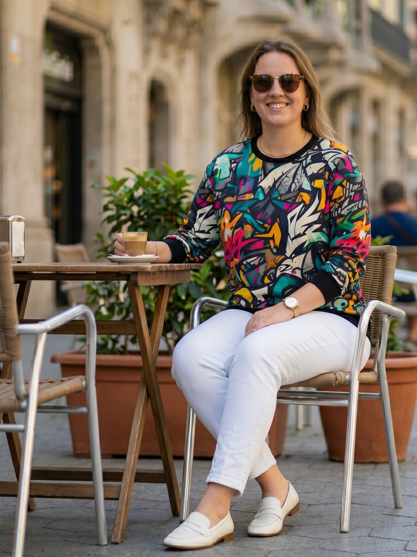 Cool Grafitti Print Multicoloured Sweatshirt