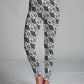 Cool Monochrome Ice Cubes Print Premium Oversized Tee With Tummy Tuck Body Shaping Leggings Co-ord Set