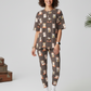 Sweet Japenese Cat Dolls Print Premium Oversized Tee With Tummy Tuck Body Shaping Leggings Co-ord Set