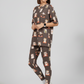 Sweet Japenese Cat Dolls Print Premium Oversized Tee With Tummy Tuck Body Shaping Leggings Co-ord Set