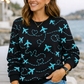 Quirky Aircraft Print Blue Sweatshirt