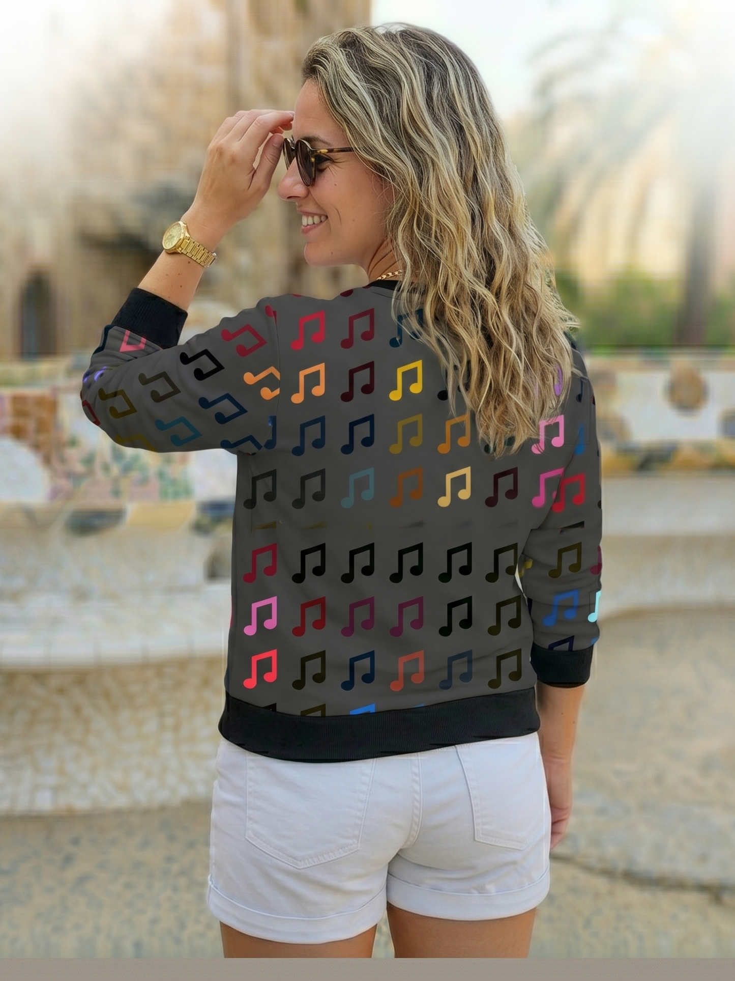 Sweet Music Print Sweatshirt