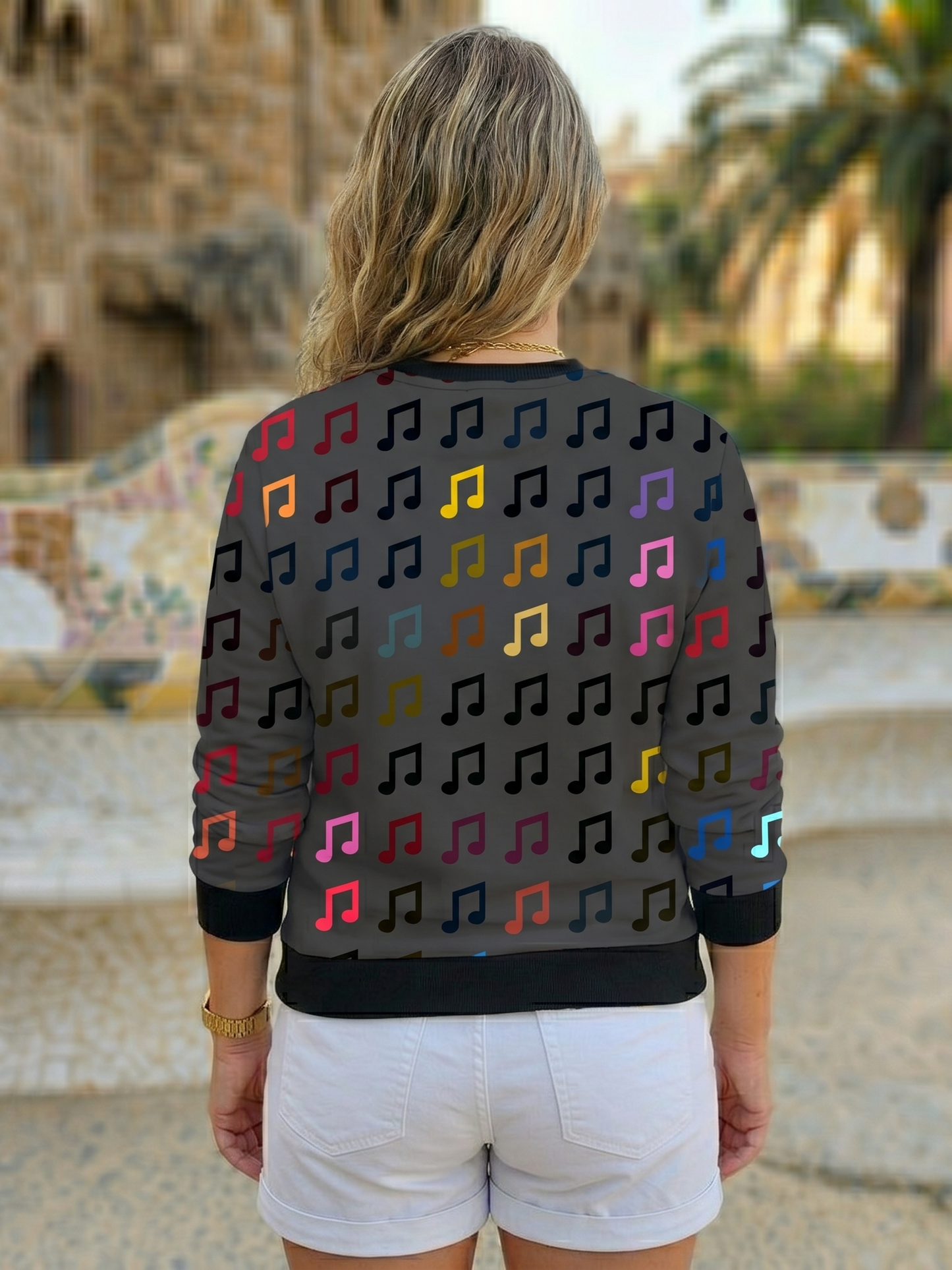 Sweet Music Print Sweatshirt