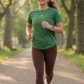 Earthy Colour Theme Set | Activewear Coord Set Tshirt With Tummy Tuck Brown Leggings | Multi Sport | Odour Free