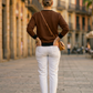 Bestseller Brown Solid Sweatshirt
