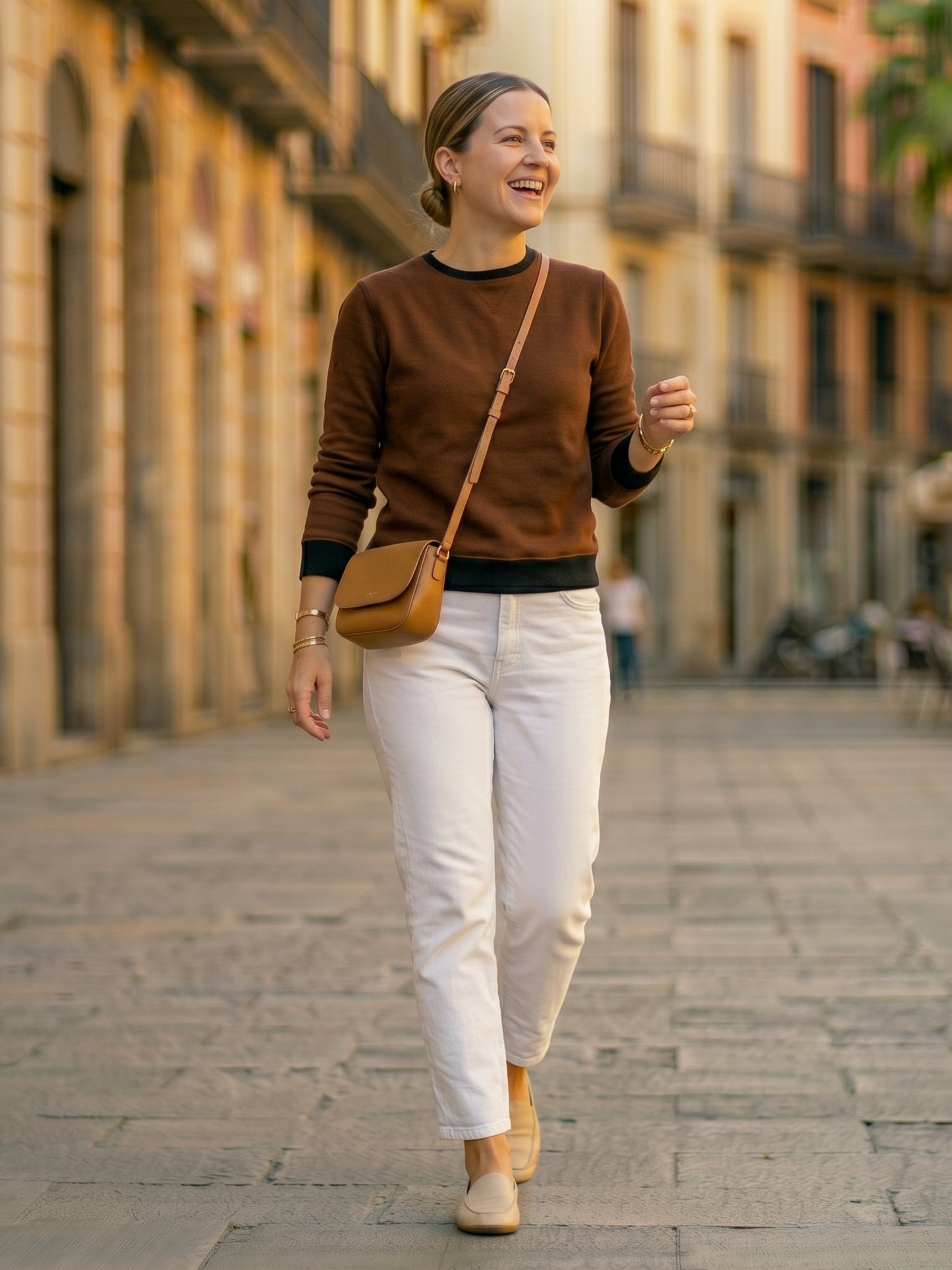 Bestseller Brown Solid Sweatshirt