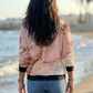 Fashionable Marble Print Pink Sweatshirt