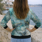 Fashionable Marble Print Sea Blue Sweatshirt