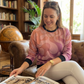 Smart Fluid Print Pink Sweatshirt