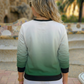 Fresh Gradient Print Green Sweatshirt