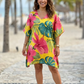 Fresh Flora HIbiscus Print Kaftan Dress