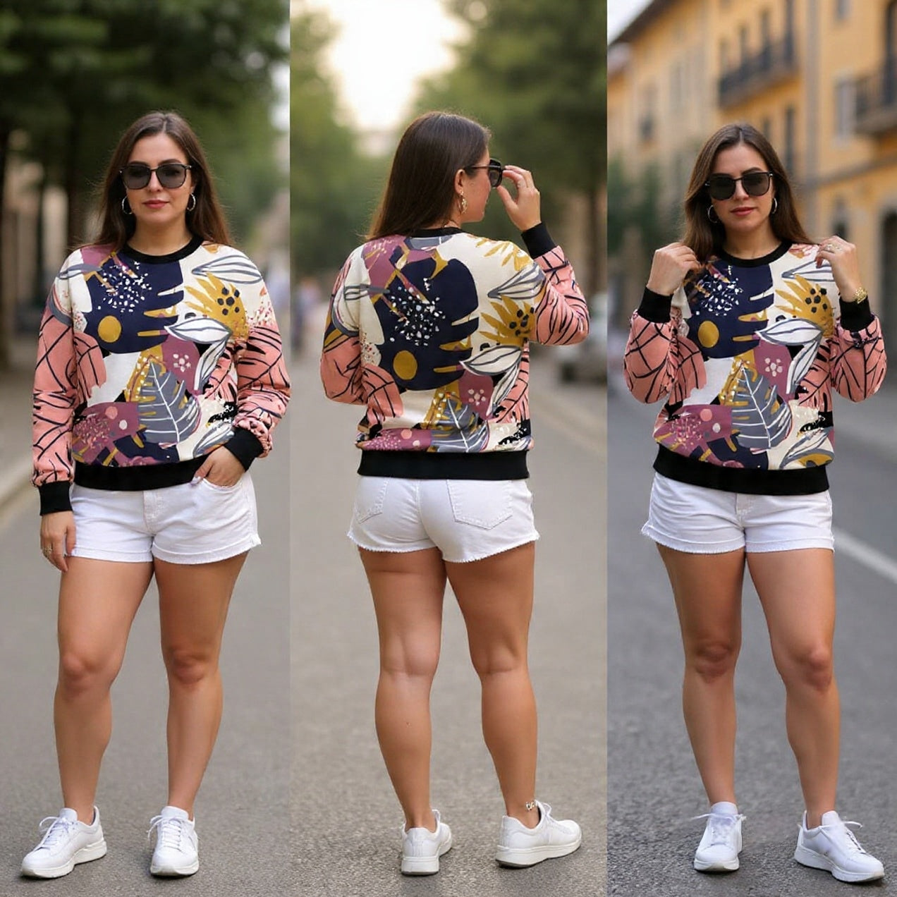 Fabulous Floral Print Sweatshirt