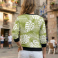 Fresh Summer Leaf Print Green Sweatshirt